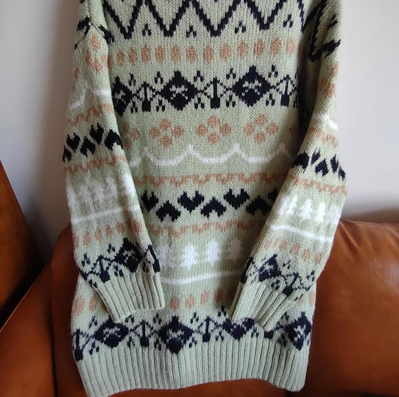 Anthropologie Turtleneck Tunic Sweater Green - Picture 8 of 9